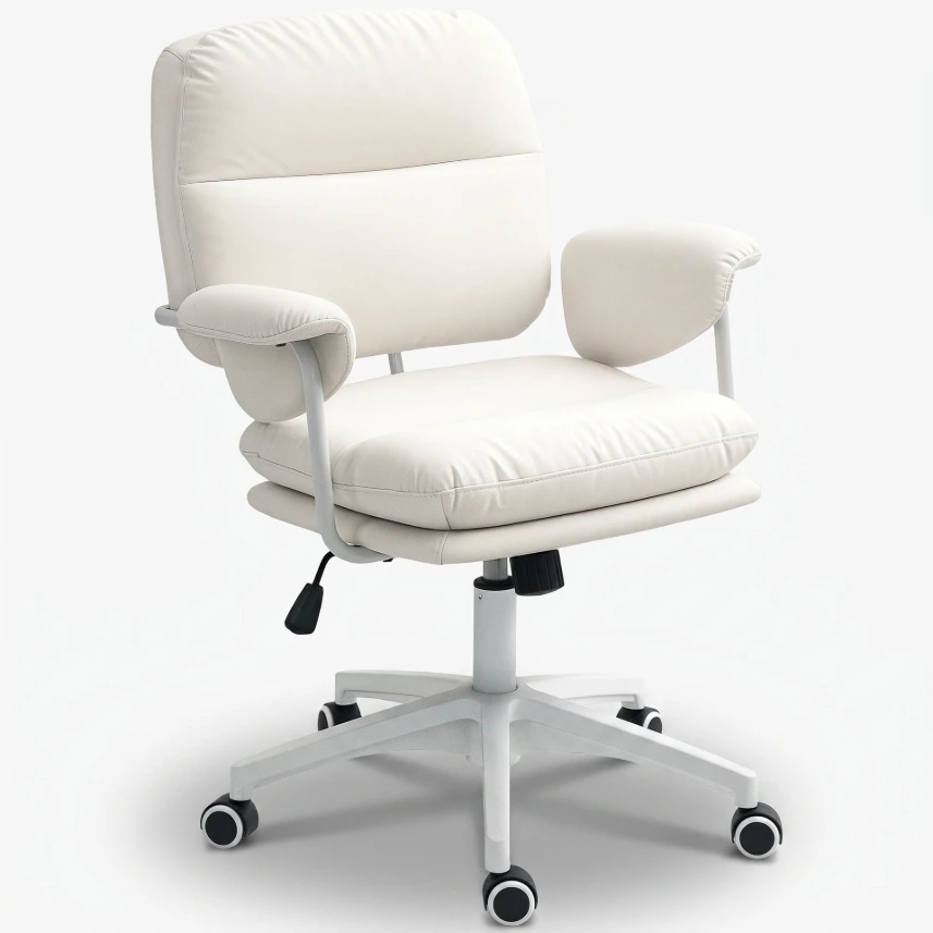 Fauteuil de bureau en cuir Aveline