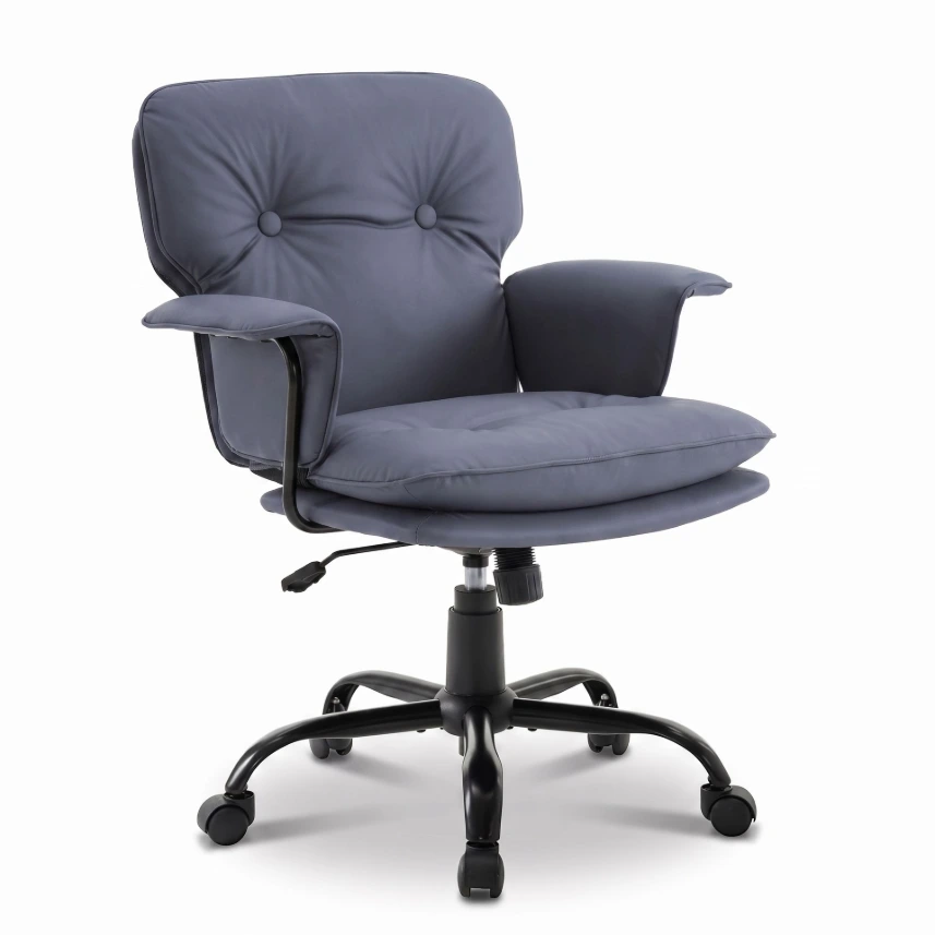 Fauteuil de bureau en cuir Bergamo