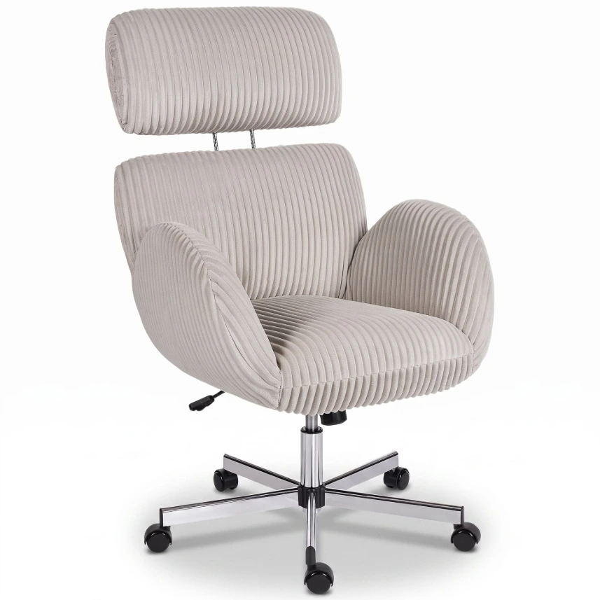 Fauteuil de bureau en velours Astoria